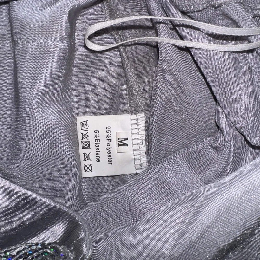 Silver Tassel Romper With Sparkles - Picture 6 of 6